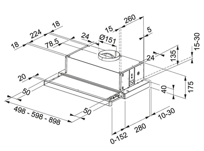 Витяжка вбудована FRANKE Flexa FTC632LWH(315.0547.797) | Фото 3