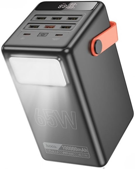 Аккумулятор Hoco УМБ DB03 Max Centurion 65W fully compatible PB/Lamp/100 000mAh Black | Фото 3