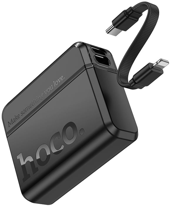 Акумулятор Hoco Excellent PD power bank with two-way cable 10000mAh Q38 |2Type-C/1Lightning, 20W/3A, | Фото 3