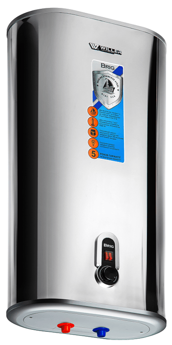 Водонагреватель WILLER IV50DR Brig Mirror vertical stainless steel | Фото 3