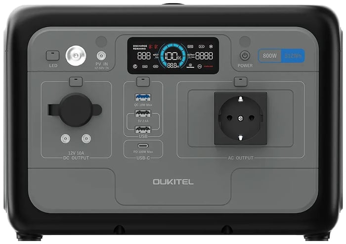 Зарядна станція OUKITEL Р800 800Вт (512Вт/г) LiFePo4 UPS, MPPT, PD100 Вт | Фото 2