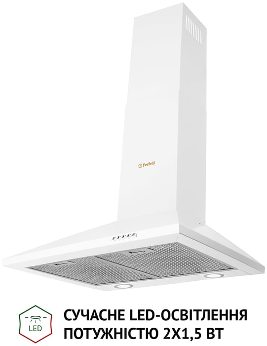 Витяжка вбудована Perfelli K 6610 WH 1000 LED | Фото 3