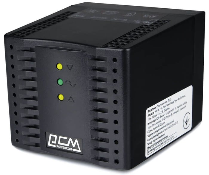 Стабилизатор напряжения POWERCOM TCA-1200 Black | Фото 2