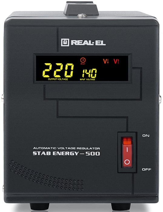 Стабилизатор напряжения REAL-EL Stab Energy-500 Black | Фото 3