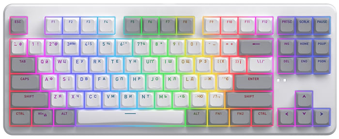 Клавиатура Hator Rockfall 3 Mecha TKL QMK/VIA Orange Wireless White (HTK851UA) | Фото 2