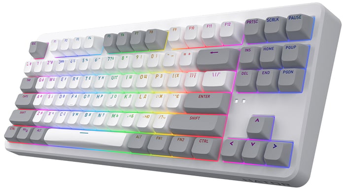 Клавиатура Hator Rockfall 3 Mecha TKL QMK/VIA Orange Wireless White (HTK851UA) | Фото 3