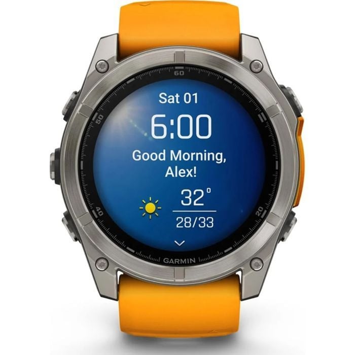 Смарт-часы Garmin fenix 8 51mm, AMOLED, Saph, Ti/Bare/Grpht, SparkOrg/GrphtBd, (010-02905-11) | Фото 3