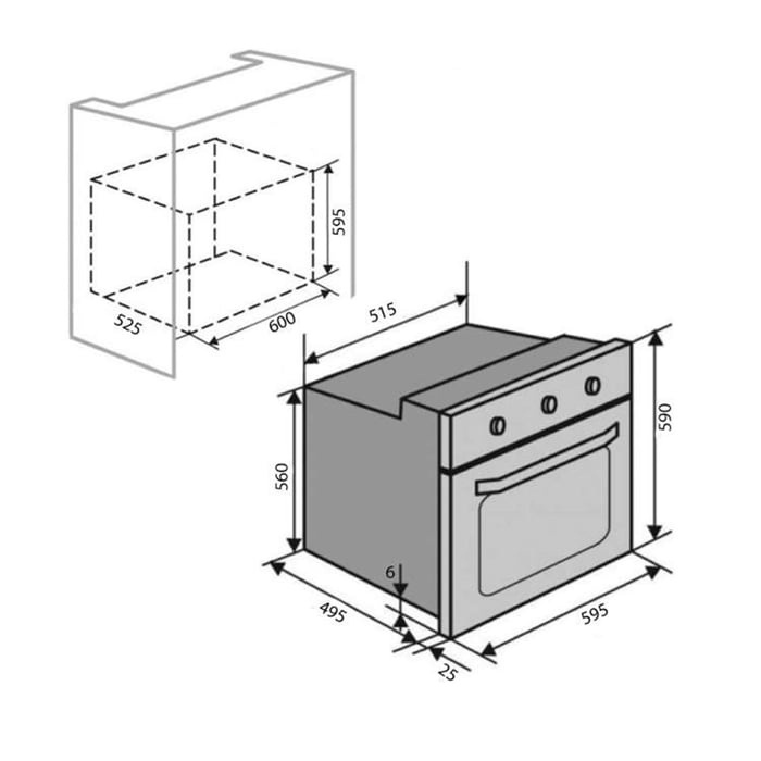 Духовка Ventolux EO60TC-6P FBG | Фото 3