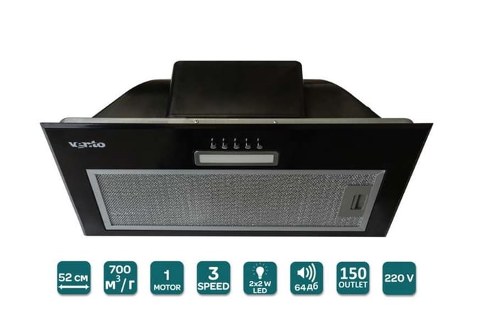 Витяжка вбудована Ventolux PUNTO 52 BK (700) PB PC | Фото 3