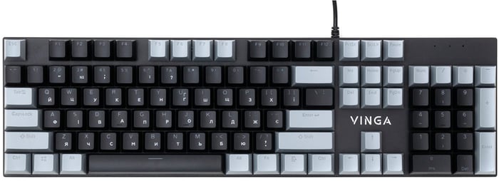 Клавіатура Vinga KBGM-090 LED Blue Switch USB Grey/Black | Фото 3