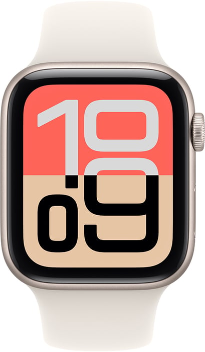 Смарт-часы Apple Watch SE 3 GPS 44mm Starlight Aluminium Case with Starlight Sport Band - M/L | Фото 3