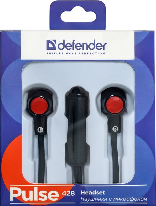 Дротові навушники DEFENDER Pulse 428 Black/Red (63428) | Фото 3