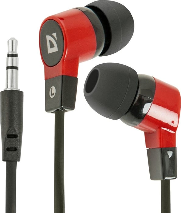 Дротові навушники DEFENDER Basic-619 Black/Red (63619) | Фото 2