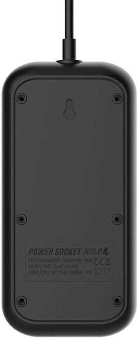 Мережевий фільтр ColorWay 6 розеток/4USB Black 2M | Фото 3