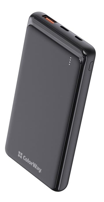 Акумулятор ColorWay 10 000 mAh Slim (USB QC3.0 + USB-C Power Delivery 18W) Black | Фото 3
