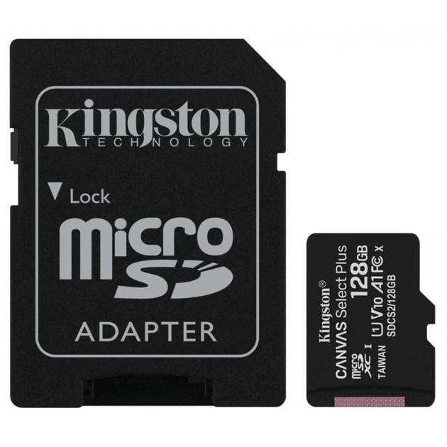 Карта пам'яті microSD KINGSTON microSDXC 128GB UHS-I Class 10 Canvas Select + SD-адаптер | Фото 2