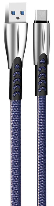 Кабель USB ColorWay CW-CBUC012-BL Type-C (zinc alloy) 2.4А 1м синій | Фото 3