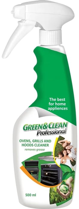 Чистячий засіб для побутової техніки Green&Clean Professional Засіб для чищення духовок, витяжок та грилів, 500 мл(GC80648) | Фото 2