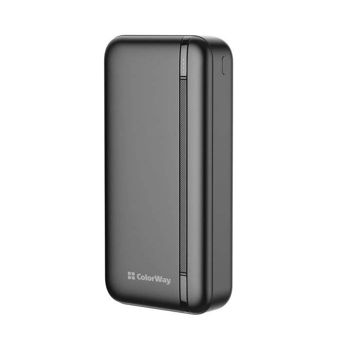 Аккумулятор ColorWay УМБ Power Bank 20000 mAh Portable Charger (USB QC3.0 + USB-C PD22.5W) Black | Фото 3