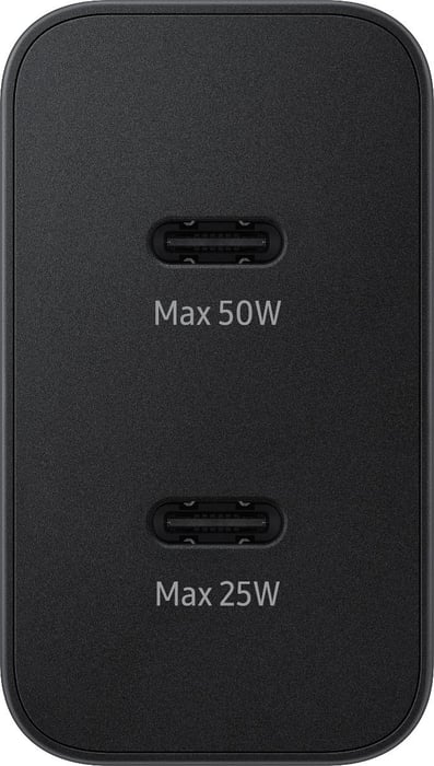 Мережевий зарядний пристрій Samsung 50W Power Adapter Duo C to C Cable included Black | Фото 3
