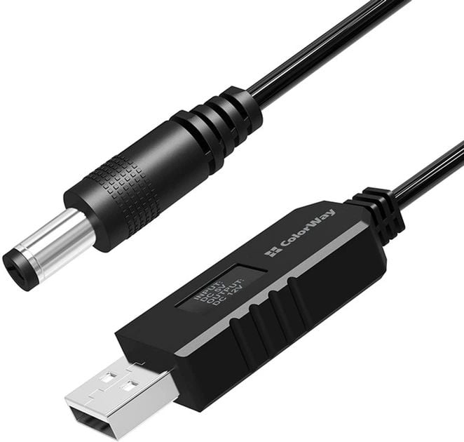 Кабель HDMI ColorWay 12V (USB-DC 5.5х2.5mm) 1 м чорний | Фото 2