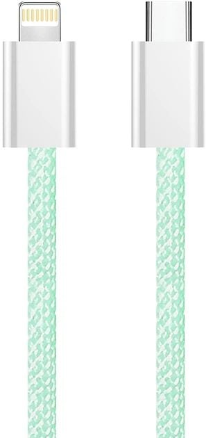 Кабель USB ColorWay Type-C - Apple Lightning (braided cotton) (PD Fast Charging 27W) 1м зелений | Фото 3