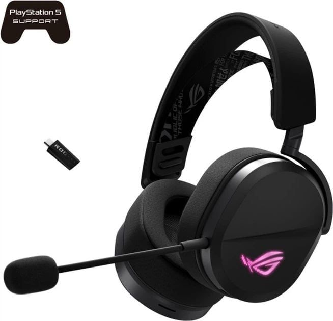 Наушники Игровые ASUS ROG Pelta Bluetooth/Wireless Black (90YH0410-BHUA00) | Фото 3