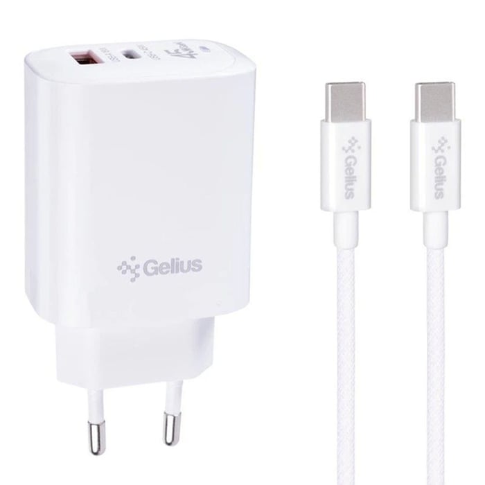 Gelius Stratus GP-HC068 45W (1Type-C+1USB-A) + кабель Gelius iCable GP-UCN010 Type-C to Type | Фото 2