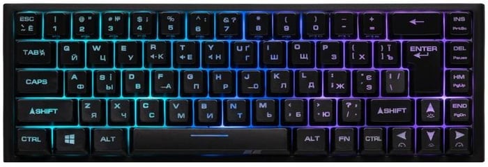 Клавіатура 2E GAMING KG350 68key, USB-A, EN/UA/RU, RGB, чорний | Фото 2