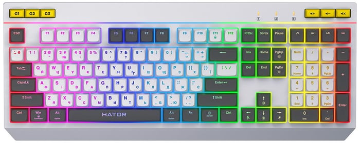 Клавиатура Hator Icefall USB White (HTK405UA) | Фото 2