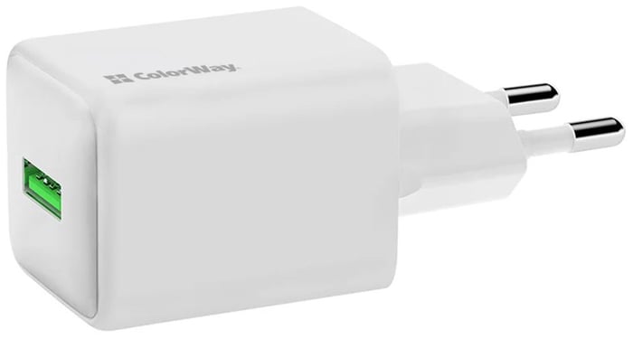 ColorWay 1USB Quick Charge 3.0 (18W) V2 білий | Фото 3