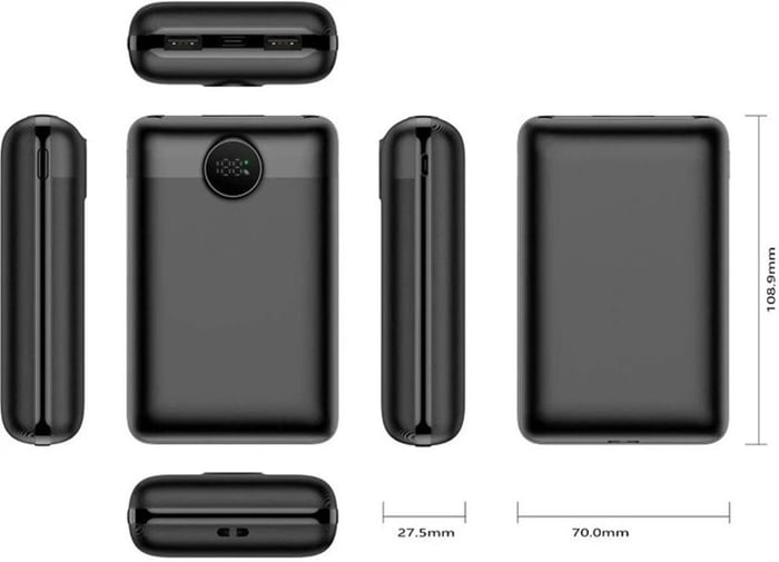 VEGER Power Bank S20 PD QC3.0 22.5W 20000mAh (чорний) (W2053) | Фото 3