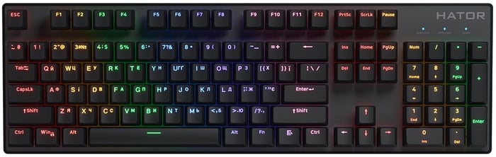 Клавиатура Hator Icefall Mecha Rainbow USB Black (HTK104UA) | Фото 2