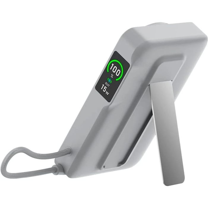 Аккумулятор Gelius Fluxen GP-PBW120 Magnetic Wireless Charge Qi2 15W 10000mAh Grey | Фото 3