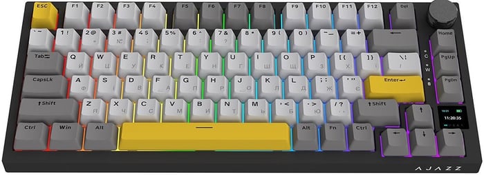 Клавіатура Ajazz AK820 Pro Flying Fish Switch Black RGB USB/Wireless/Bluetooth UA Black (AK820PRO-FF | Фото 3