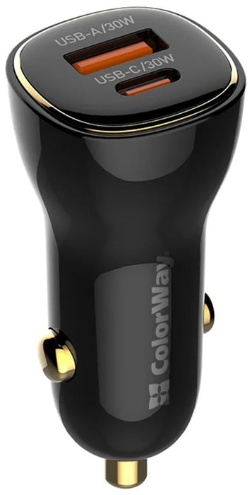 ColorWay Power Delivery Port PPS USB (USB-A + USB-C) (60W) Black | Фото 3