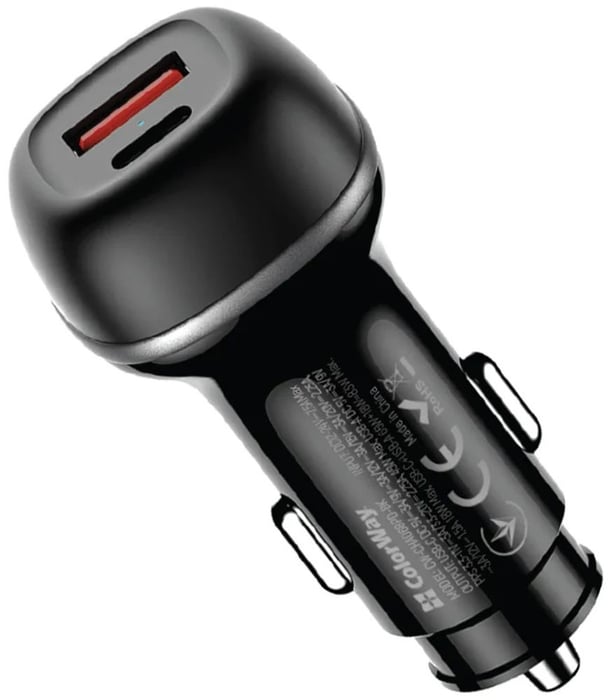 ColorWay 2USB (Type-C PD65W + USB QC3.0 18W) (83W) Black | Фото 2