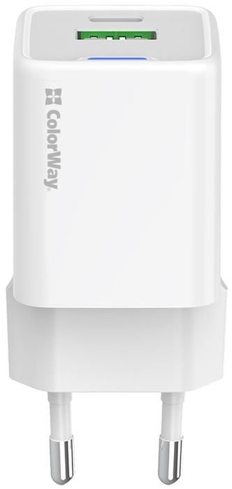Мережевий зарядний пристрій ColorWay GaN Mini 35W PD Port PPS USB-C білий | Фото 3