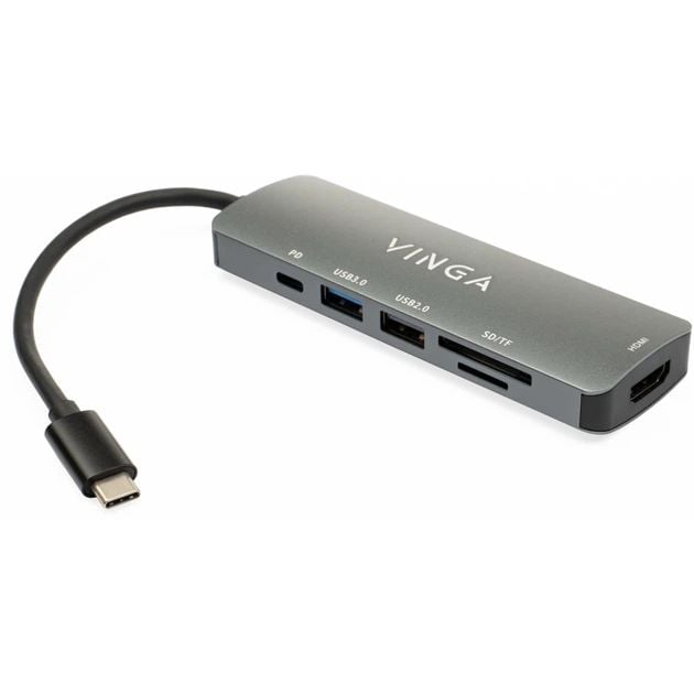 Концентратор Vinga USB Type-C 3.1 to HDMI+USB3.0+USB 2.0+SD/microSD+PD 6in1 (VHC6) | Фото 3