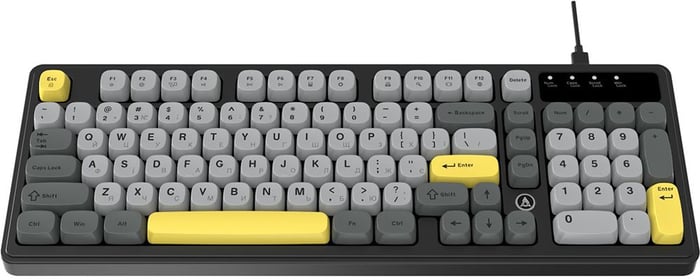 Клавиатура Ajazz AF98 USB UA Black/Grey/Yellow (AF98-BGY) | Фото 3