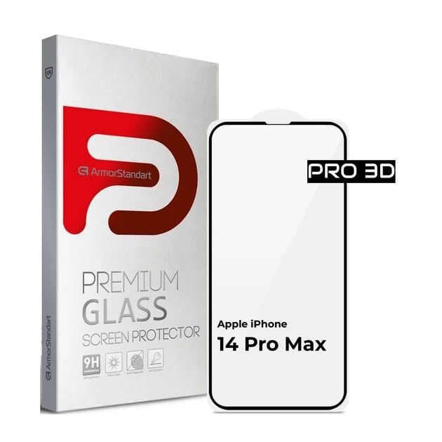 Защитное стекло ArmorStandart Pro 3D для Apple iPhone 14 Pro Max (ARM66356) | Фото 2