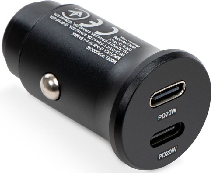 Vinga 40W PD 2xUSB-C (20W+20W) Car Charger (VCPCCCC40) | Фото 2