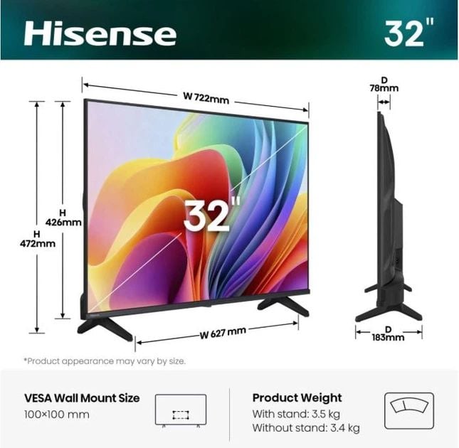 Телевізор Hisense 32A4S | Фото 3
