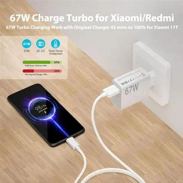 Мережевий зарядний пристрій Xiaomi 67W HyperCharge(Type-A)(BHR07SKEU)б | Фото 2