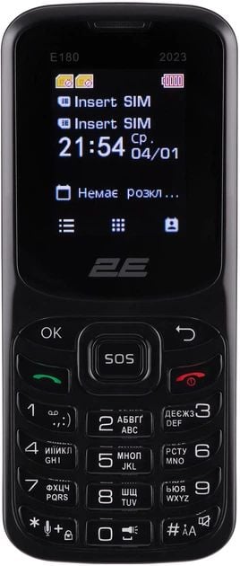 Мобільний телефон 2E E180 2023 Black (688130251044) | Фото 3
