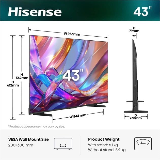 Телевізор Hisense 43E7S | Фото 3