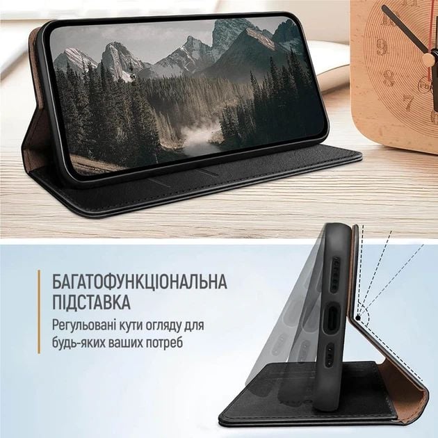 Чохол для смартфона ColorWay Simple Book Oppo A6x 4G, чорний | Фото 2