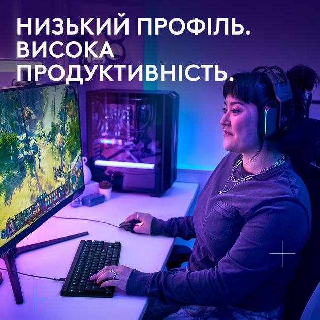 Клавиатура LOGITECH G515 TKL Cored GL Tactile RGB USB UA Black (920-014133) | Фото 3