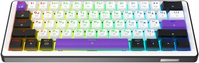Клавиатура Hator Hellyberry HK60 wireless white-violet | Фото 3