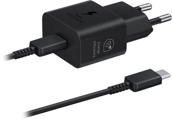 Мережевий зарядний пристрій Samsung EP-T2510XBEGEU 25W Power Adapter (with C to C Cable) Black | Фото 1
